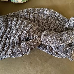 Britt’s Knits, beyond soft chenille infinity scarf, Grey